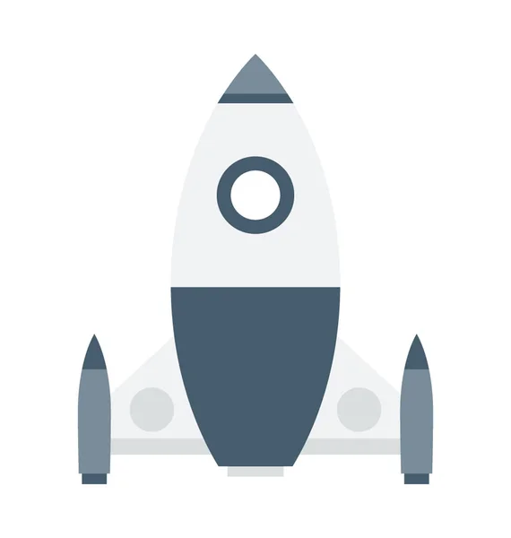Rocket Colored Vector Icon — Stock Vector