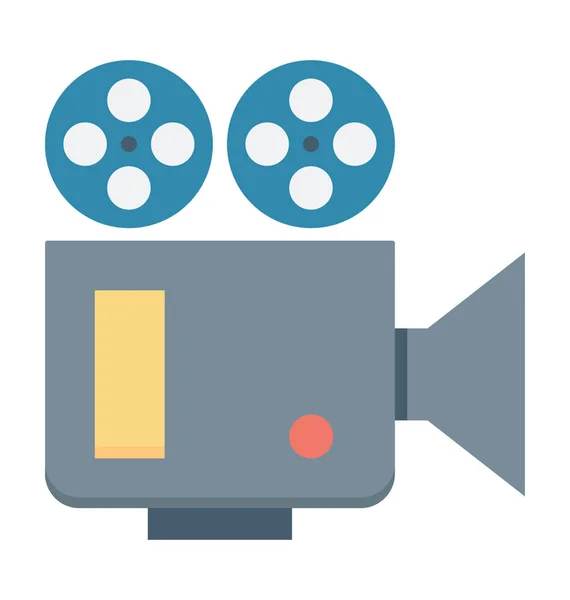 Цветной Векторный Значок Видеокамеры — стоковый вектор