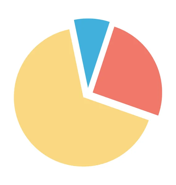 Kördiagram Színes Vector Icon — Stock Vector