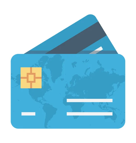 Kreditkortsfärgad Vektor Ikon — Stock vektor