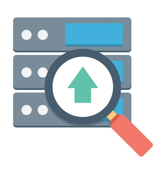 Server Uploading Colored Vector Icon — Stock Vector