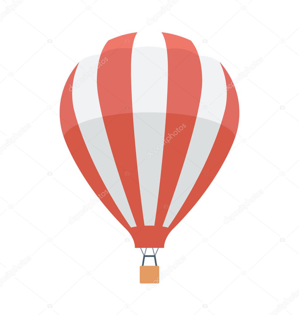 Air Balloon Colored Vector Icon