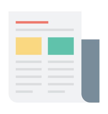 Vektör simge renkli gazete