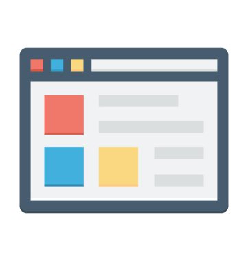 Web düzen renkli vektör simgesi
