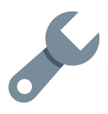 İngiliz anahtarı renkli vektör simgesi