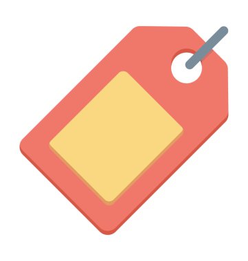 Etiketi renkli vektör simgesi