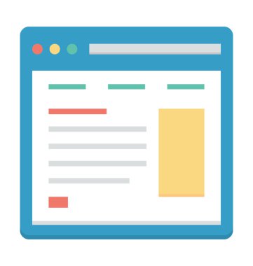 Web şablonu renkli vektör simgesi