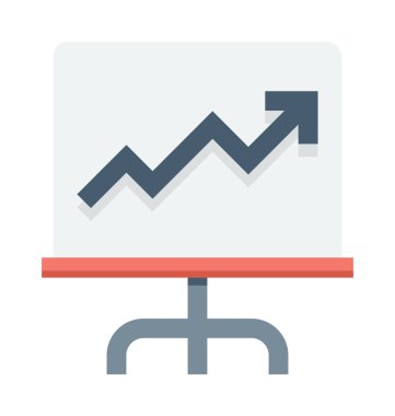 Büyüme grafik renkli vektör simgesi