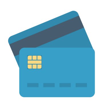 Kredi kartı renkli vektör simgesi