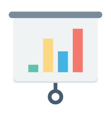 Flip chart renkli vektör simgesi