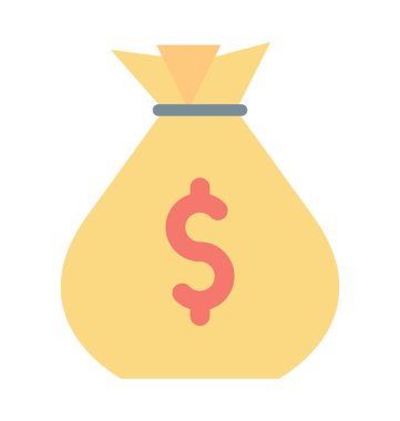 Para çuval renkli vektör simgesi