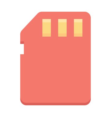 Hafıza kartı renkli vektör simgesine