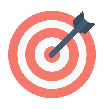 Hedef renkli vektör simgesi