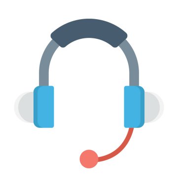 Kulaklık renkli vektör simgesi
