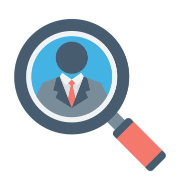 Kişi renkli vektör simge bulmak