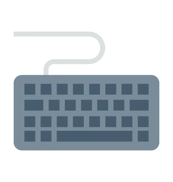 Teclado Colorido Vector Ícone — Vetor de Stock