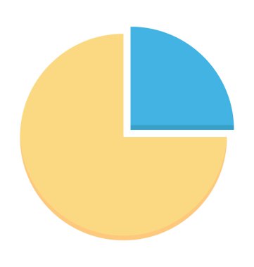 Pasta grafik renkli vektör simgesi
