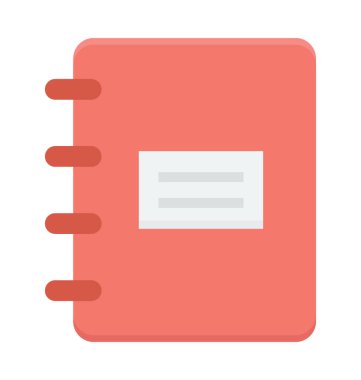 Defter renkli vektör simgesi