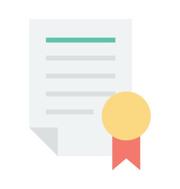 Derecesi renkli vektör simgesi