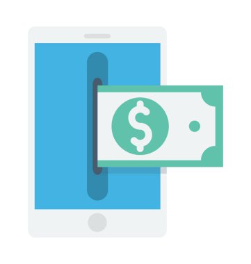 ATM Para Çekme renkli vektör simgesi