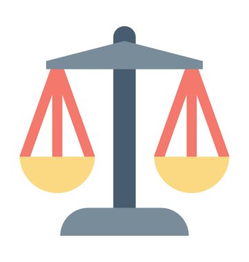 Adalet ölçek renkli vektör simgesi