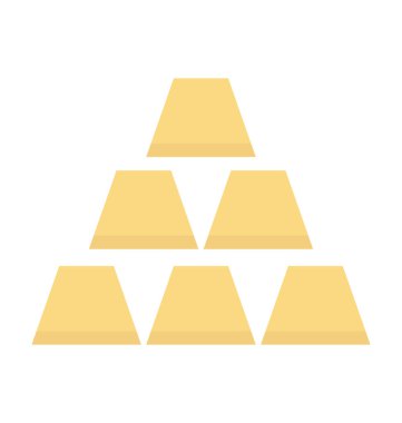 Altın külçeler renkli vektör simgesi