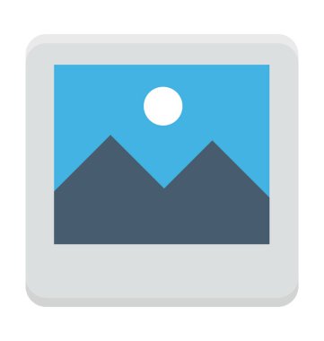 Manzara renkli vektör simgesi