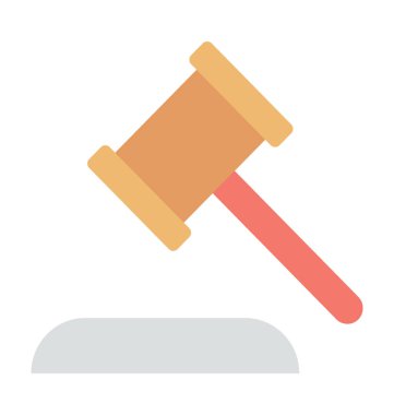 Açık artırma renkli vektör simgesi