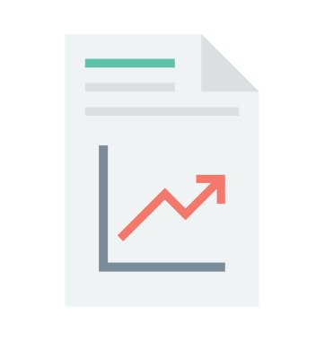 Rapor renkli vektör simgesi