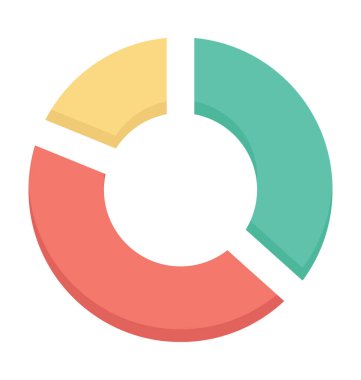 Pasta grafik renkli vektör simgesi