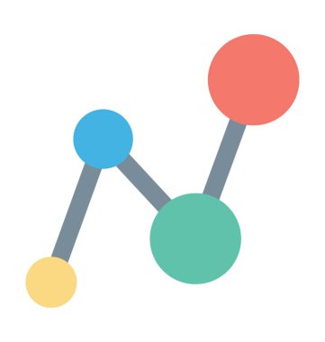 Büyüme grafik renkli vektör simgesi