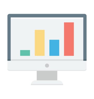 Online grafik renkli vektör simgesi