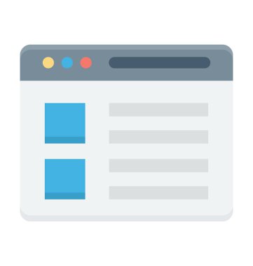 Web sitesi renkli vektör simge