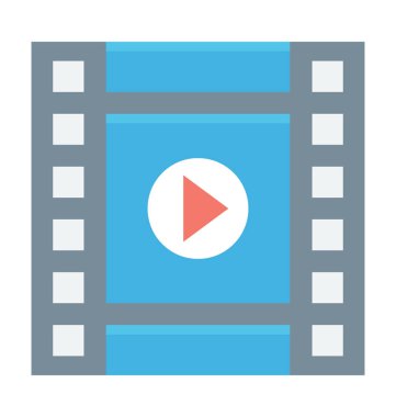 Media Player renkli vektör simgesi