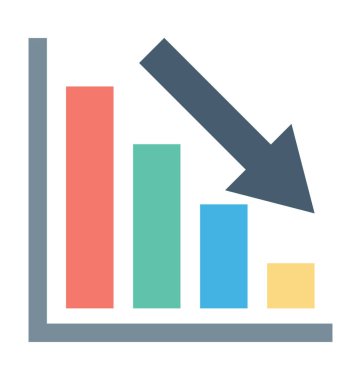 Kaybı grafik renkli vektör simgesi