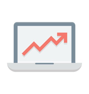 Online grafik renkli vektör simgesi
