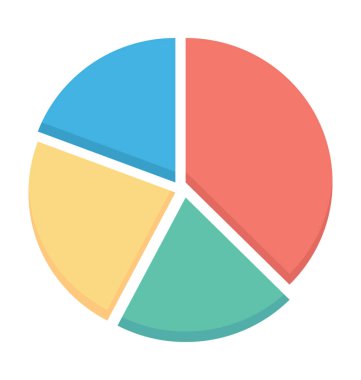 Pasta grafik renkli vektör simgesi