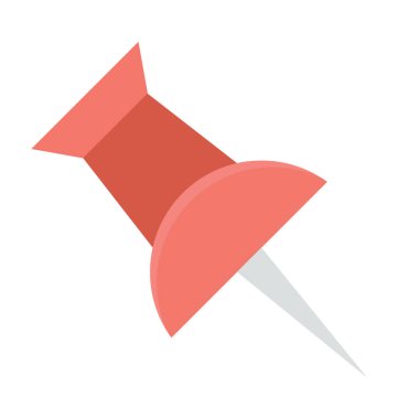 PIN renkli vektör simgesi itmek