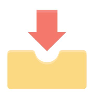 Gelen kutusu renkli vektör simgesi