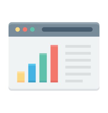 Web Analytics renkli vektör simgesi