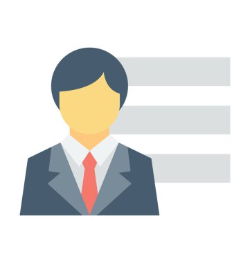 İş adamı renkli vektör simgesi