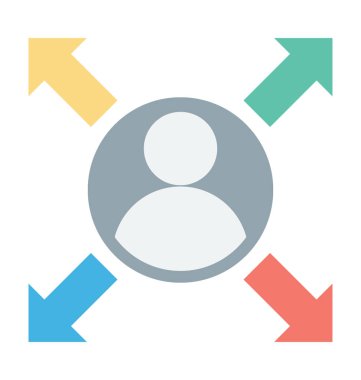 Yönetim renkli vektör simgesi