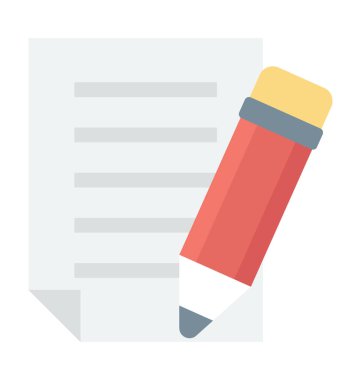 Yazılı renkli vektör simgesi