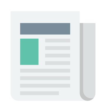 Vektör simge renkli gazete