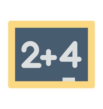 Temel matematik renkli vektör simgesi