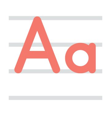 Alfabe renkli vektör simgesi