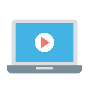 Laptop renkli vektör simgesi