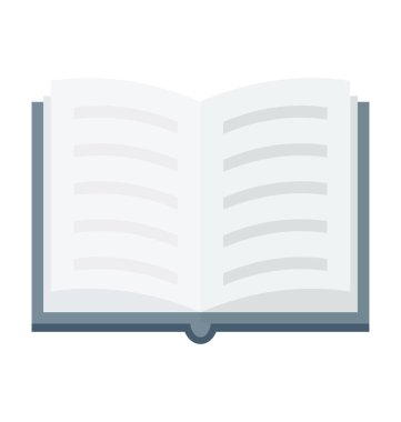 Açık kitap renkli vektör simgesi