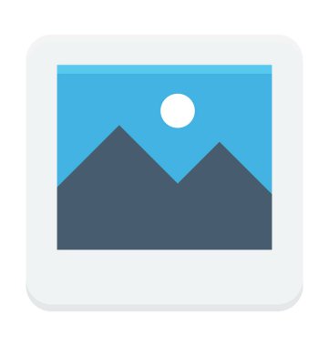 Manzara renkli vektör simgesi