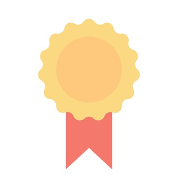 Ödülü rozet renkli vektör simgesi